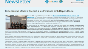 Newsletter sobre la presentació de ‘Repensant el Model d'Atenció a les Persones amb Dependència’