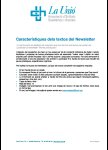 característiques textos newsletter