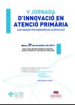 programa V jornada d'innovació en atenció primària