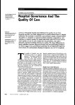 Hospital governance and the quality of care